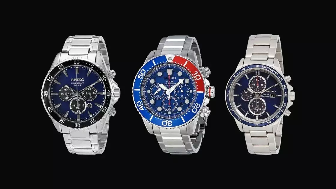 seiko solar chronographs